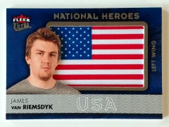 2014-15 Fleer Ultra James van Riemsdyk #NH-JV National Heroes Flag Patch USA